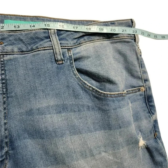 Anthropologie Pilcro High-Rise Distressed Skinny Jeans Size 26W Blue - Picture 9 of 11